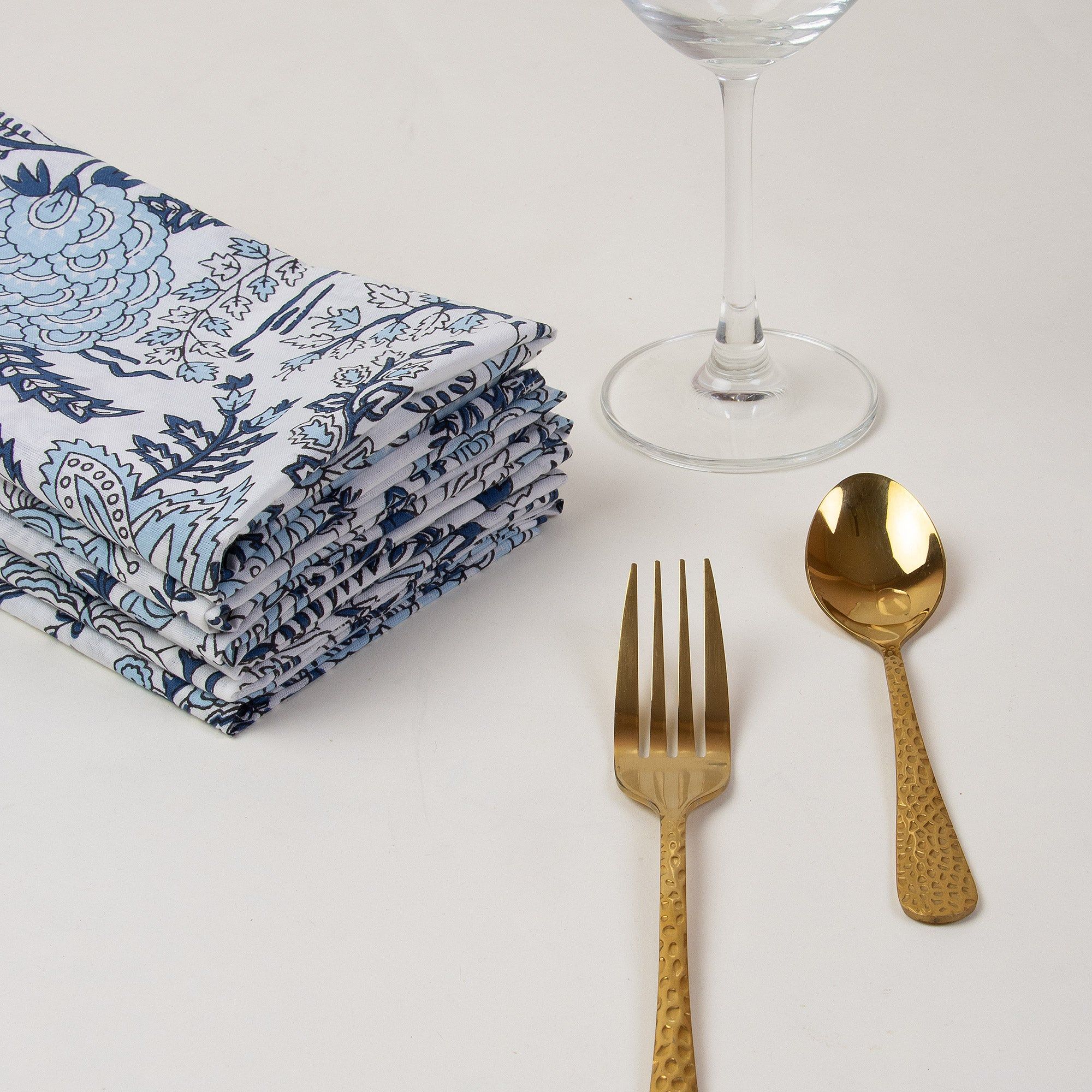 Hand Block Printed Beautiful Soft Cotton Reusable Cloth Napkins